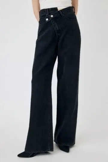 moussy CROSS WAIST WIDE STRAIGHT