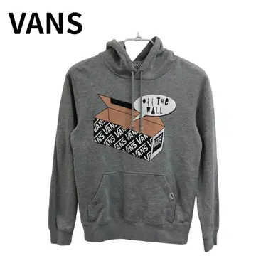 VANS 박스 디자인 그레이 계열 후드티 캐주얼 프린트 로고