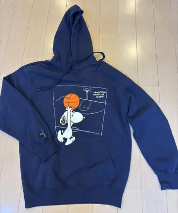 PUMA PEANUTS 스누피 후드티 L 네이비