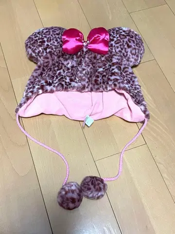 디즈니 리조트 미니 레오파드 무늬 모자