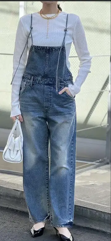 Whim Gazette 데님 오버롤 프리 사이즈