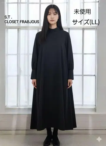 미사용 S.T. CLOUSET FRABJOUS 사이드 턱 롱 원피스