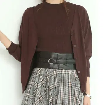 마이 스트라다 5분 소매 앙상블 브라운