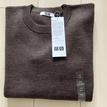 UNIQLO U 크루넥 스웨터 M 다크 브라운