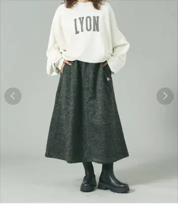 JEMORGAN 제이이모건 니트 플리스 플레어 스커트 M 미사용품