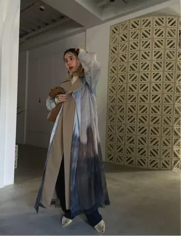 Ameri SULLY LAYERED SHEER COAT