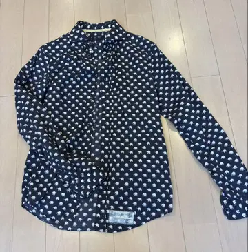 AJ ARMAN JEANS 코끼리 패턴 긴팔 셔츠 S 사이즈