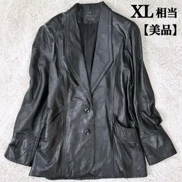 새상품급 빈티지 일본제 꽃무늬 엠보싱 가죽 자켓 블랙 XL 상당