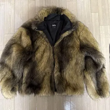 ZARA 남성용 무스탕 코트