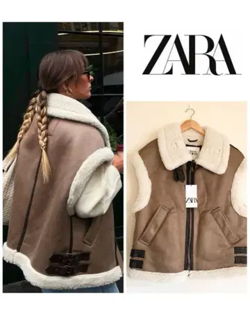 ZARA 무스탕 베스트 L