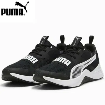 PUMA 메쉬 어퍼 스니커즈 블랙