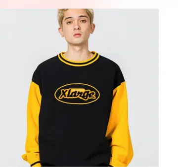 Xlarge 로고 자수 크루넥 트레이닝복