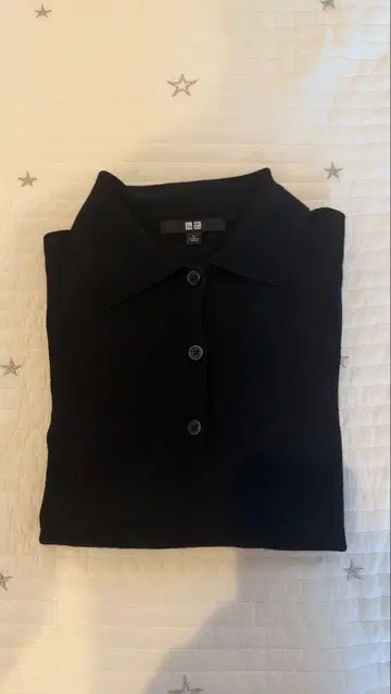 유니클로 메리노 폴로 스웨터 BLACK L 사이즈