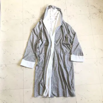택 포함 새상품 야마다야 라디에이트 면 혼방 속기모 롱 가운 가디건 M