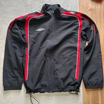 Umbro 나일론 자켓 블랙/빨간색 00s 드로코드 포함