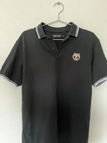 TANUKI STUDIO 블랙 피케 셔츠