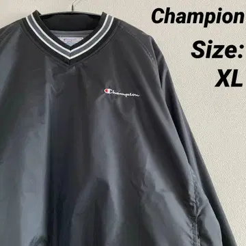 Champion 챔피온 풀오버 나일론 자켓 블랙