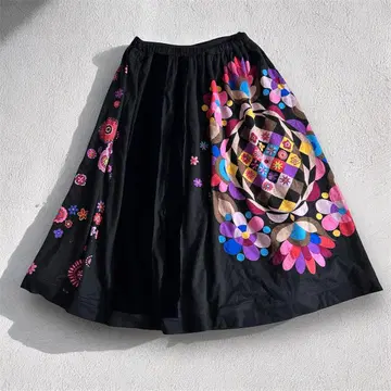 TOKUKO 1er Vol 롱 스커트 컬러풀 A라인 이너 포함