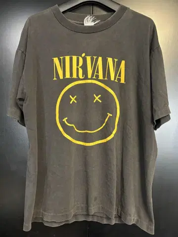 초레어 90'S NIRVANA 스마일T셔츠 빈티지 사이즈XL