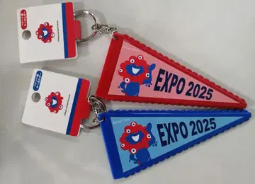 익명 당일 발송 EXPO 미야쿠미야쿠 페넌트풍 키링 빨파 세트