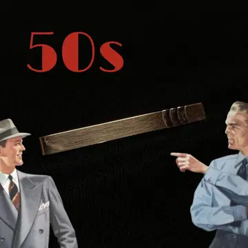 빈티지 넥타이 핀 영국 레트로 신사 수트 앤티크 50s