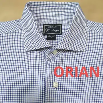오리안 ORIAN 긴팔 체크 셔츠 M 이탈리아제