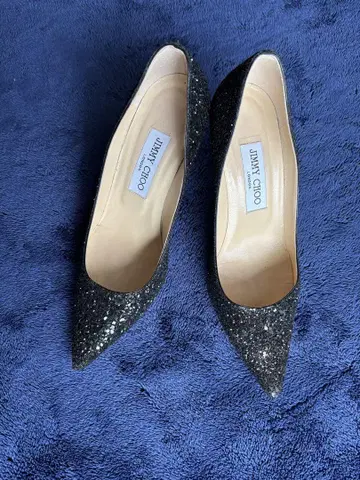 JIMMY CHOO 블랙 글리터 하이힐