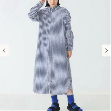 빔즈 보이 스테디셀러 셔츠 원피스 스트라이프 긴팔 겉옷 가디건