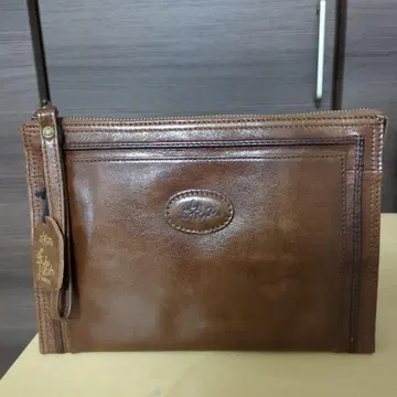 라 스트라다 고급 천연 가죽 수제 염색 세컨드 백