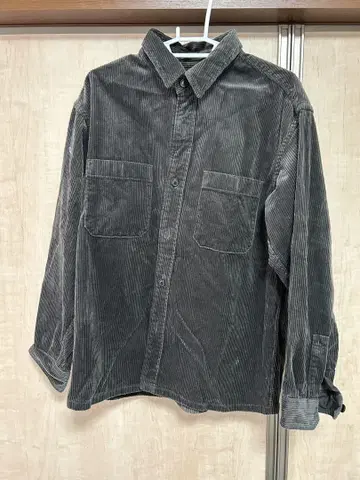 UNIQLO 코듀로이 셔츠 M 그레이