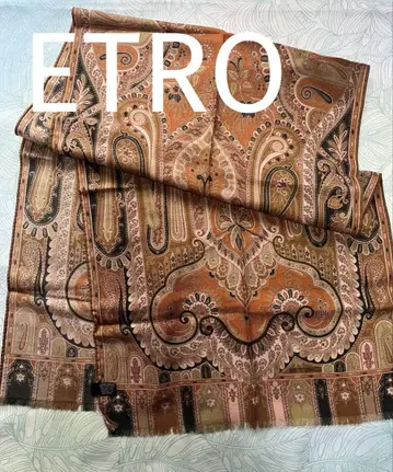 [ ETRO ] 페이즐리 무늬 실크 혼방 롱 스톨
