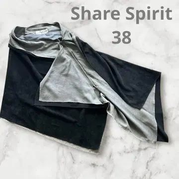 Share Spirit 케이프 변형 판초 숄 그레이 블랙 38