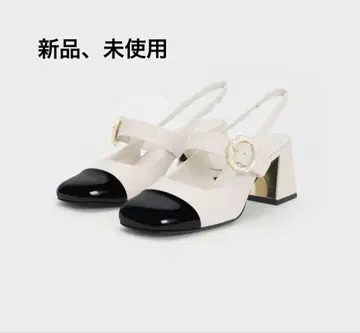 [ 미사용 새상품 ] Pearl Buckle Slingback Pumps