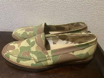 BEAMS 카모플라쥬 캔버스 로퍼 슬립온 25m