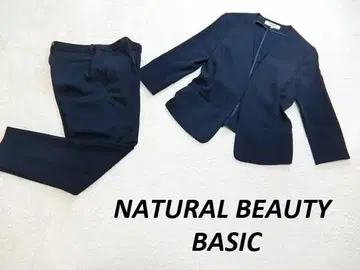 내추럴 뷰티 베이직 노카라 팬츠 셋업 네이비 S