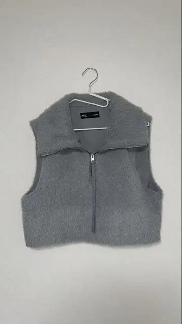 ZARA 자라 그레이 플리스 베스트