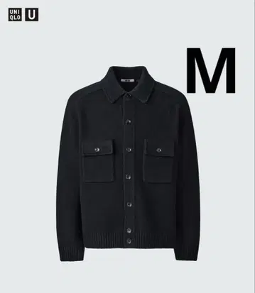새상품 UNIQLO U 라무 니트 자켓 BLACK M 남녀 공용