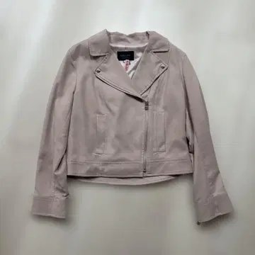 JUSGLITTY 노카라 라이더 자켓 핑크