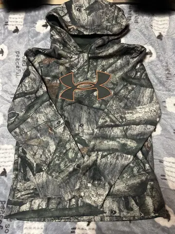 언더아머 리얼트리 카모 무늬 후드티 남성용 SM 사이즈 미국 빈티지 의류