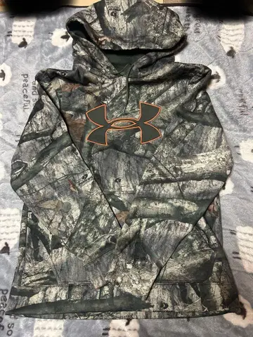 언더아머 리얼트리 카모 무늬 후드티 남성용 SM 사이즈 미국 빈티지 의류