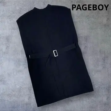 새상품급! PAGEBOY 벨트 포함 슬로우 사이즈 니트 베스트 BLACK
