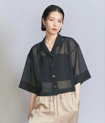 뷰티 앤 유스 폴리에스테르 오간자 셔츠