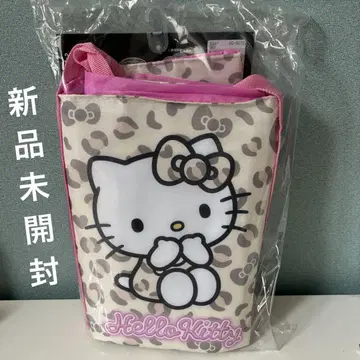 헬로키티 레오파드 무늬 보냉백 핑크 산리오