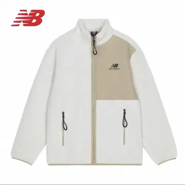 New Balance 플리스 자켓 L 화이트