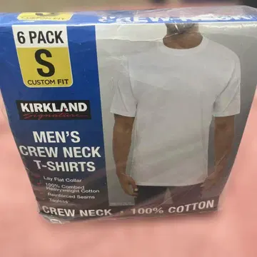Kirkland Signature 남성용 크루넥 T셔츠 6팩 S