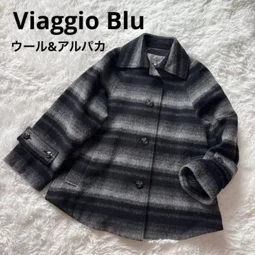 Viaggio Blu 비아조 블루 울 코트 알파카 보더