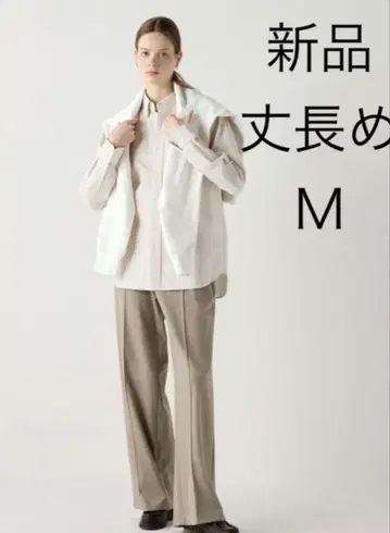UNIQLO 베이지 저지 와이드 팬츠 M 기장 긴