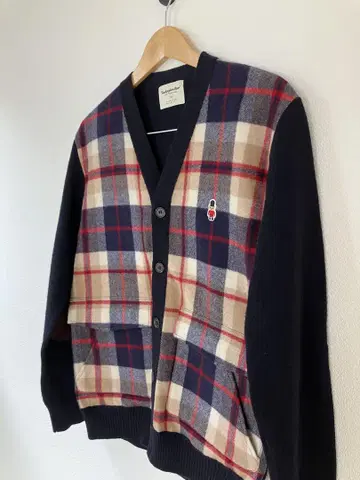 Buckingham Bear 하우스 타탄 콤비 가디건 트레디셔널