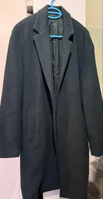 한국 SPAO 남성용 다크 그린 체스터 코트 XL 사이즈