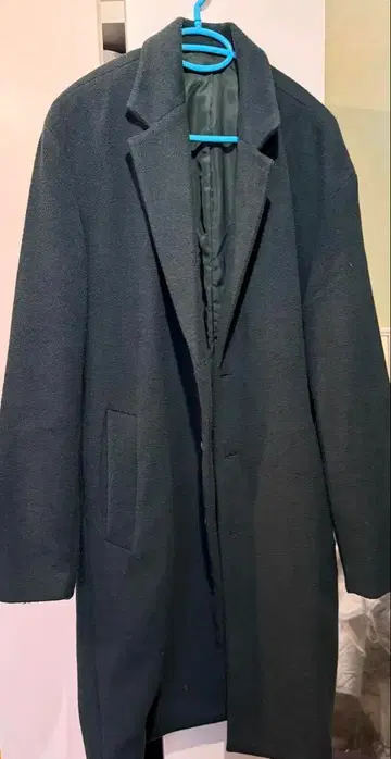 한국 SPAO 남성용 다크 그린 체스터 코트 XL 사이즈